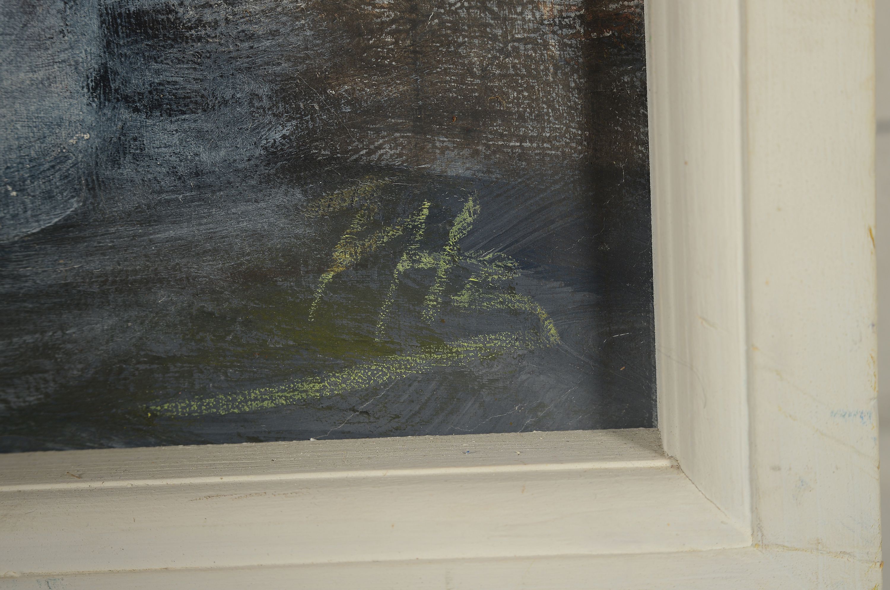 Detail l: Franz Heinrich Beeck, 1927 Brodenbach-2023 Bonn, Interieur, Öl/Lwd, rechts unten sign., Rahmen ca. 87x64 cm