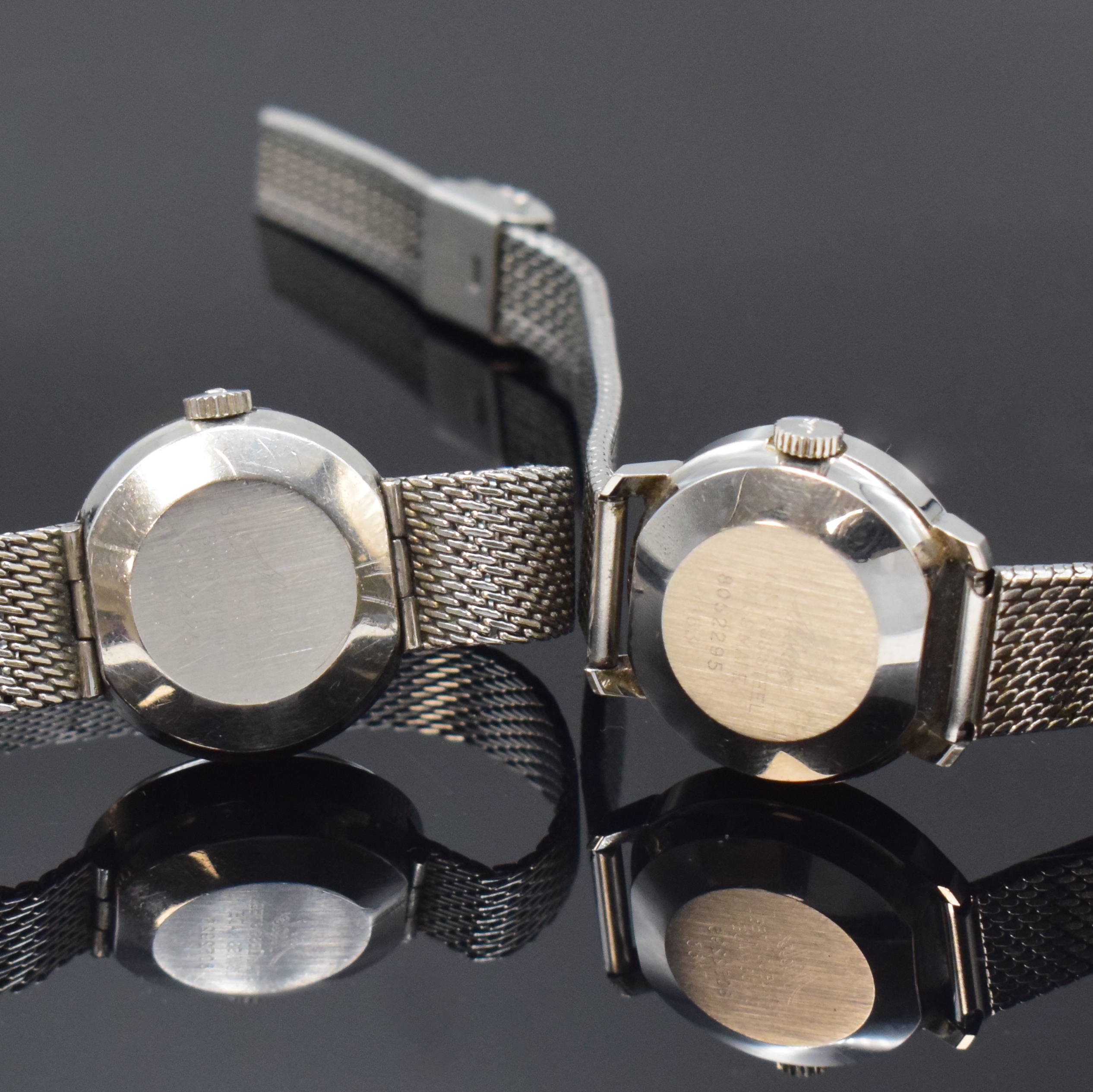 Detail c: MIDO Ocean Star 2 Damenarmbanduhren in Stahl am Milanaiseband Referenz 7163 / 7167, Schweiz um 1970, quartz, Monocoque-Geh., orig. Kronen u. Gläser, ...