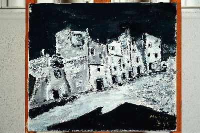 26779953k - Franz Heinrich Beeck, 1927 Brodenbach-2023 Bonn, Blick auf eine Dorfstraße, Öl/Lwd, ...