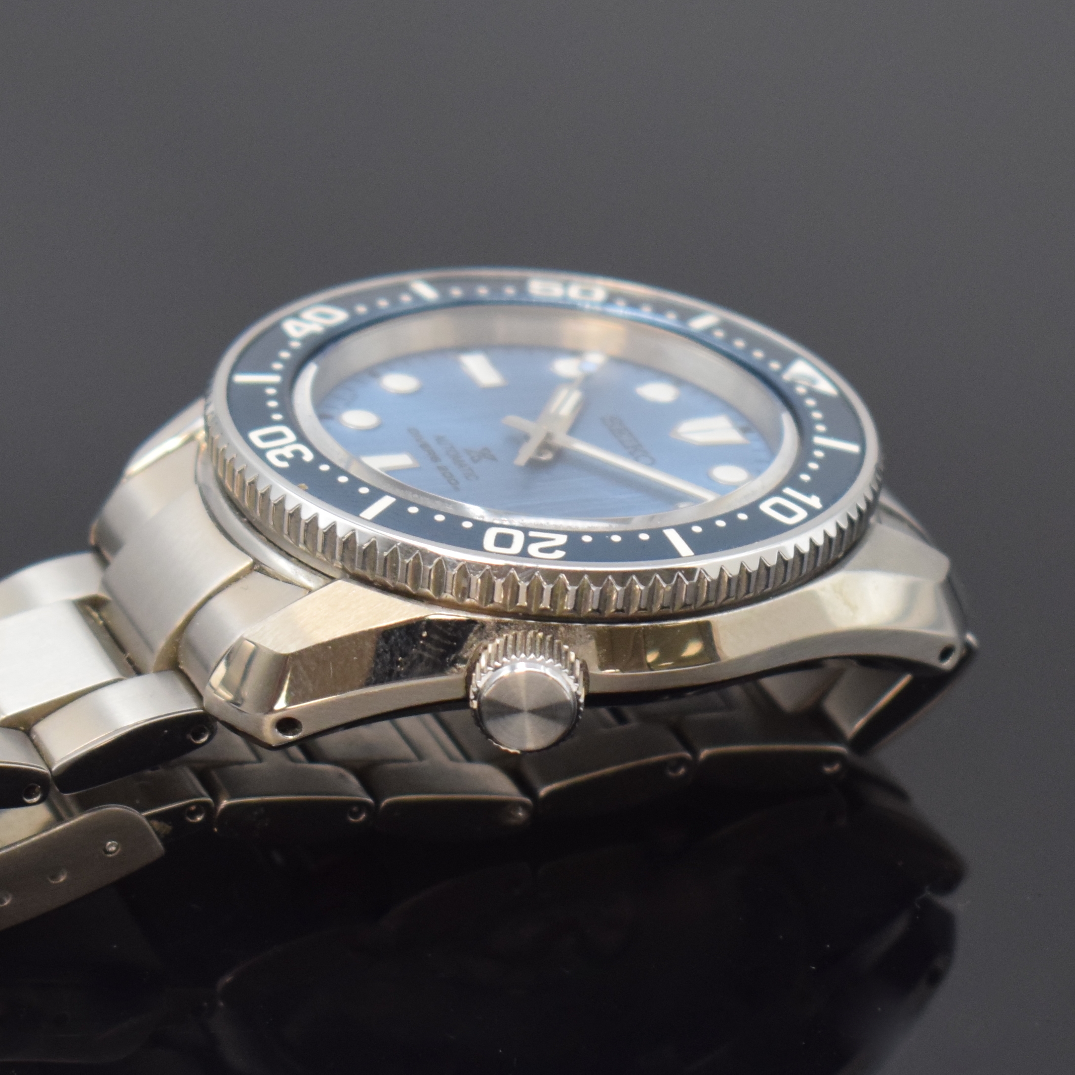 Detail c: SEIKO Herrenarmbanduhr Prospex Special Edition "Save the Ocean", Japan um 2020, Automatik, Edelstahlgeh., inkl. orig. Gliederband m. ...