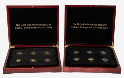 Image "The gold commemorative coins for the Soccer European Championship 2008" , in ...