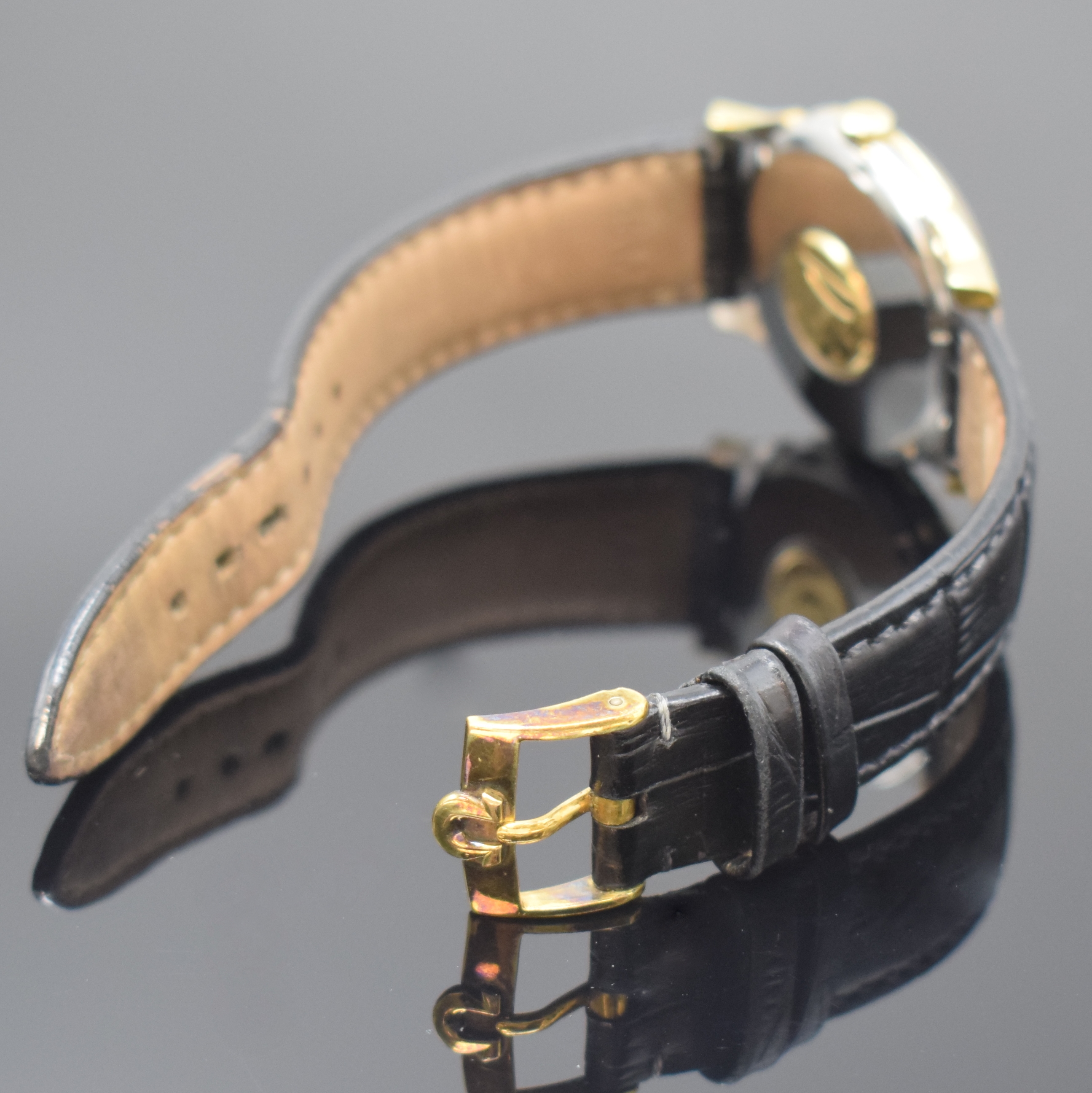 Detail b: OMEGA Herrenarmbanduhr Constellation Chronometer in Stahl/Gold Referenz 167.005, Schweiz um 1967, Automatik, Boden m. Darst. Sternwarte verschr., ...