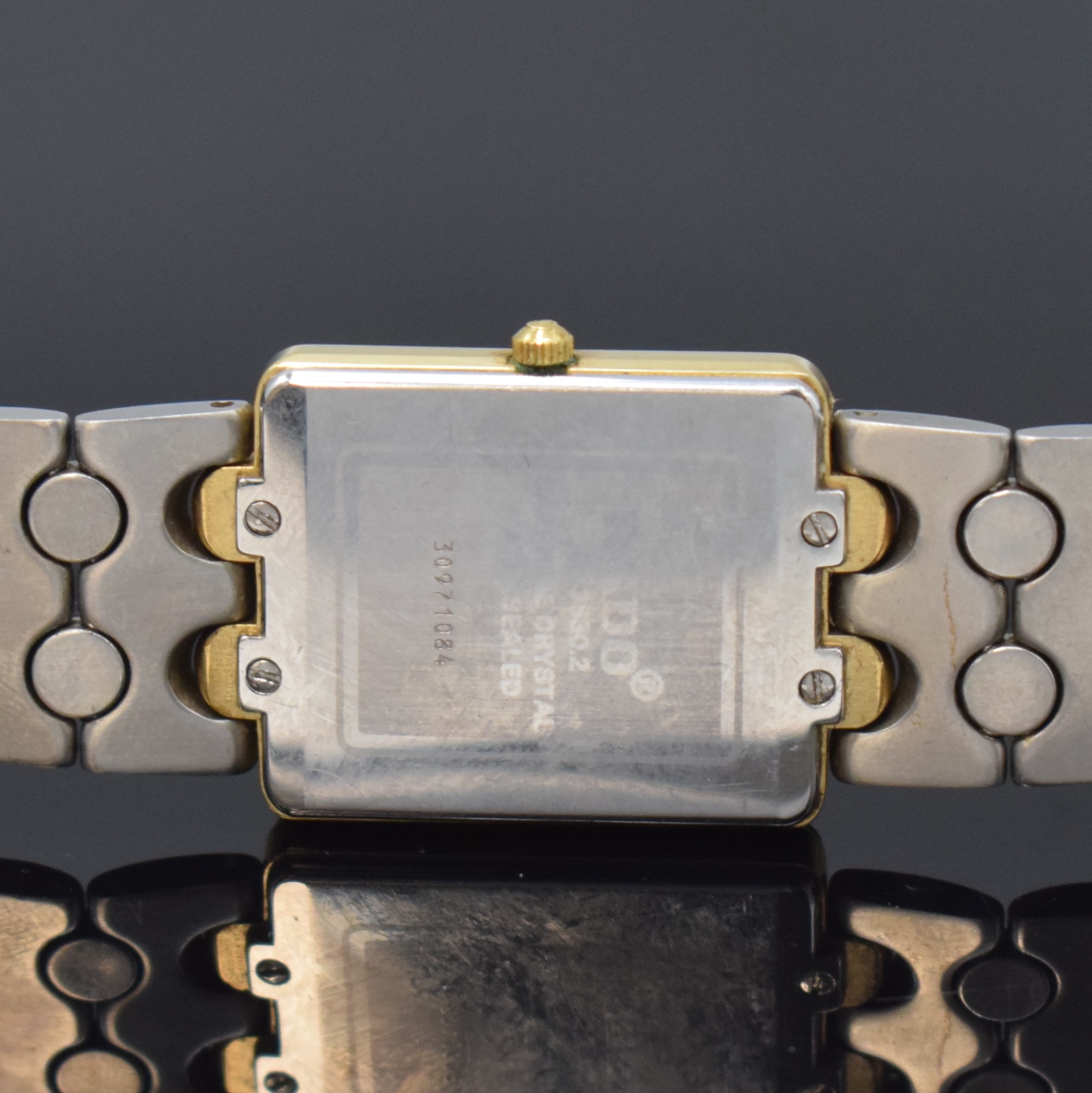 Detail d: RADO Florence Armbanduhr in Stahl/Gold Referenz 160.3530.2, Schweiz um 1995, quarz, orig. Gliederband, Boden 4-fach verschr., Saphirglas, ...