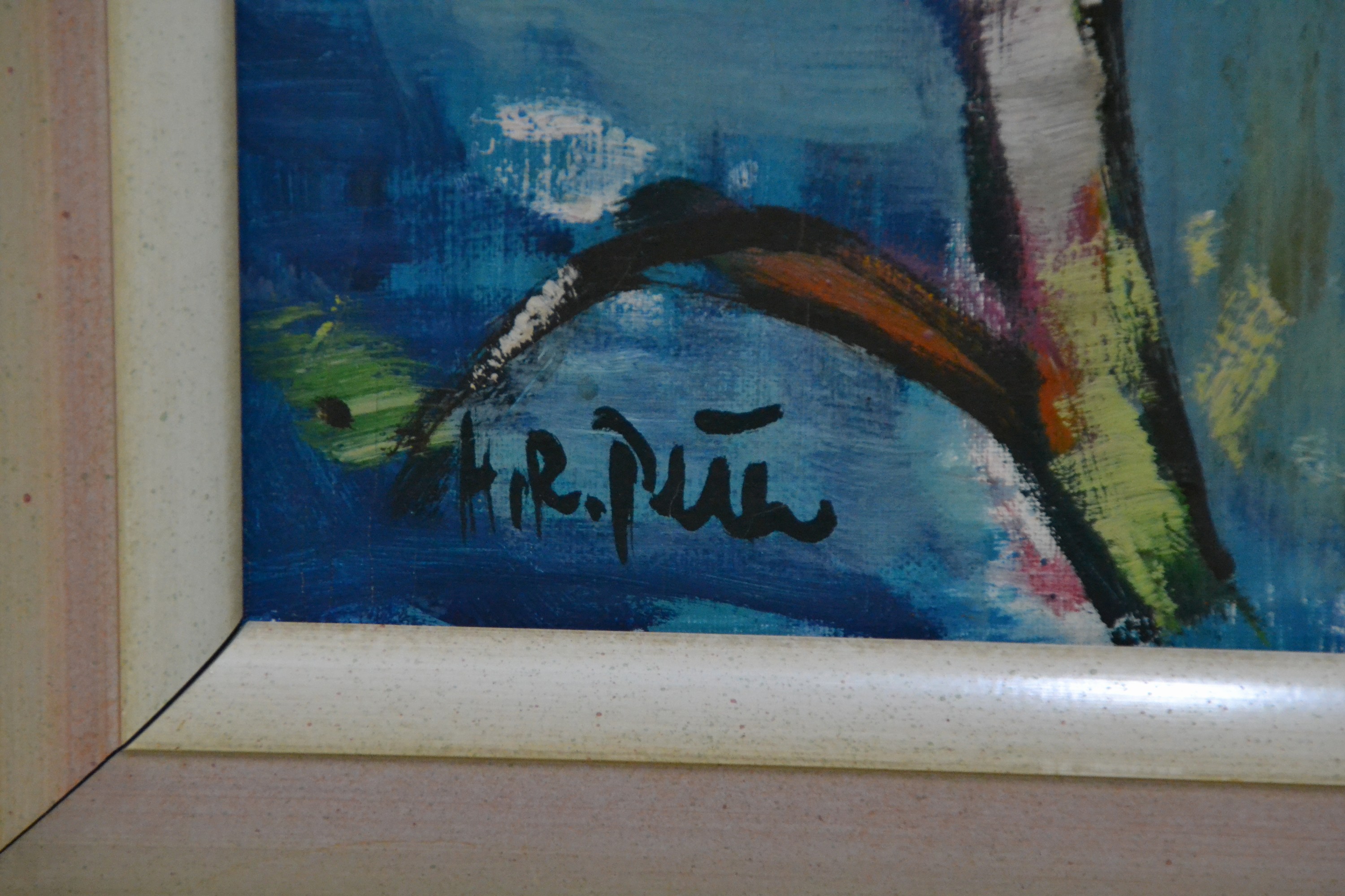 Detail a: Hans Rolf Peter, 1926-2020 Neustadt/Wstr., Magnolien, Öl/Lwd, sign., ca. 60x30cm, R.