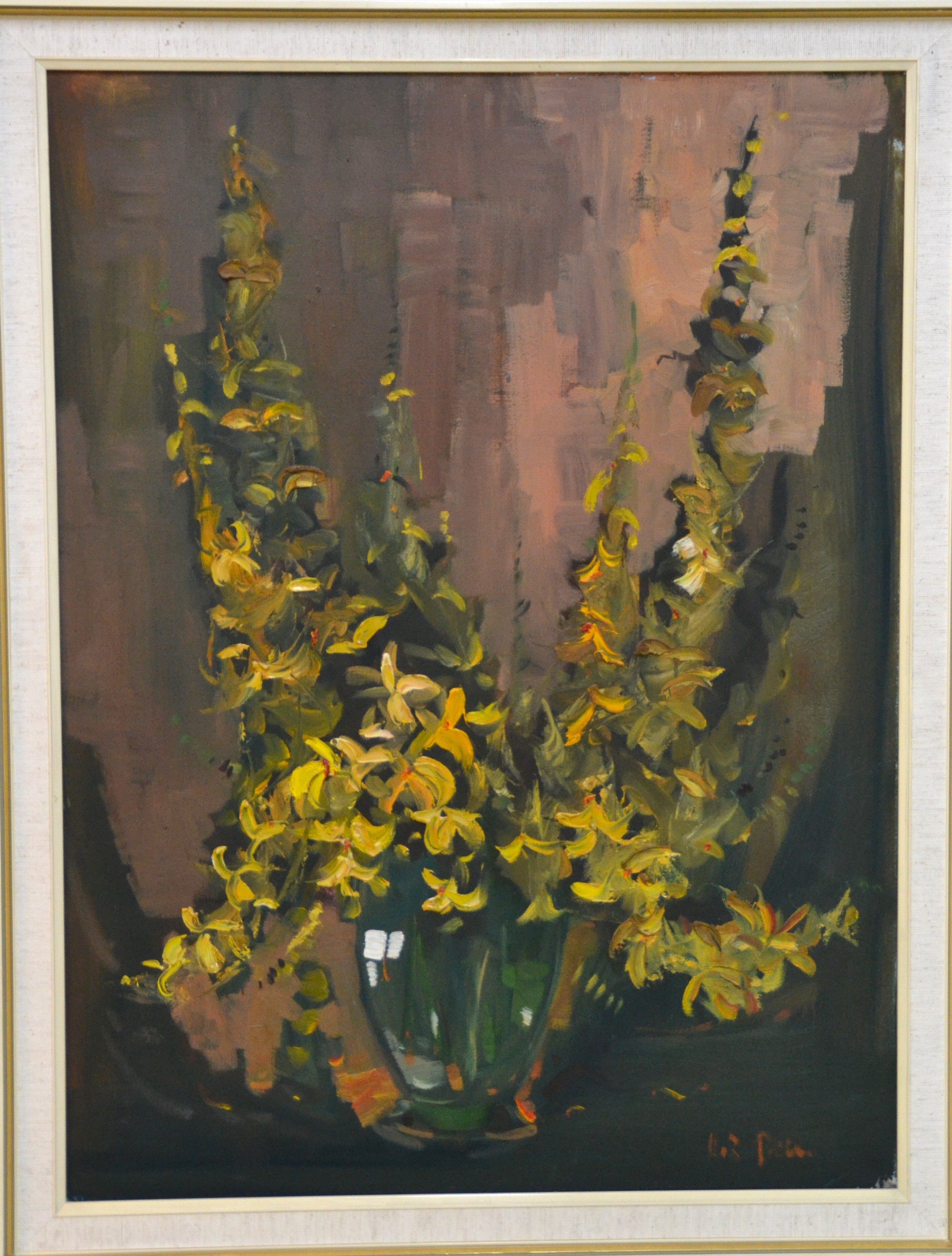 Hans Rolf Peter, 1926-2020 Neustadt/Wstr., Forsythien, Öl/Lwd, sign., ca. 80x60cm, R.