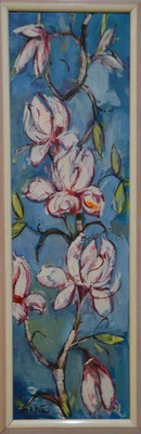 Image 26780612 - Hans Rolf Peter, 1926-2020 Neustadt/Wstr., magnolias, oil/canvas, signed, approx. 60x30cm, frame
