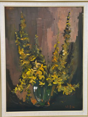 Image 26780614 - Hans Rolf Peter, 1926-2020 Neustadt/Wstr., Forsythien, oil/canvas, signed, approx. 80x60cm, frame