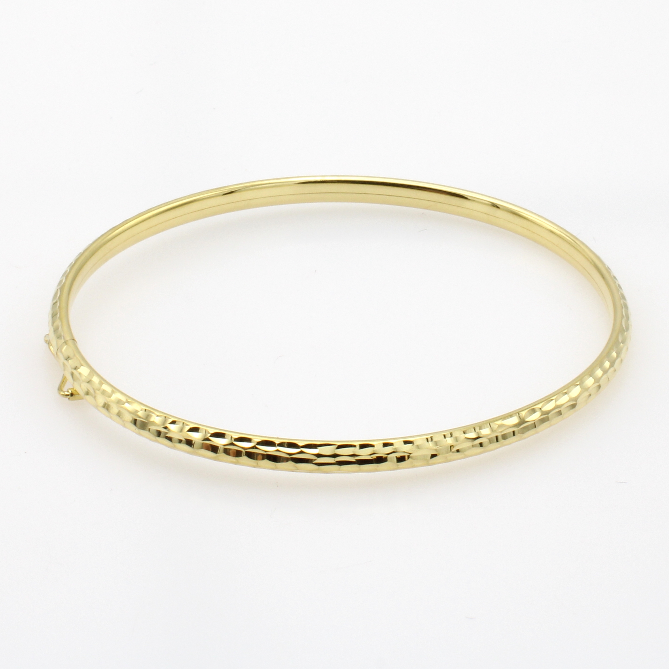 Image 26780870 - Armreif, GG 585/000, strukturiert, Steck- verschl. m. Sicherheitsacht, D. ca. 6 cm