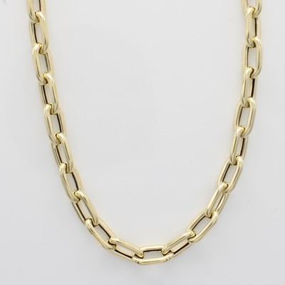 Image Collier im Ankermuster, GG 585/000, Kara- binerschl., L. ca. 45 cm