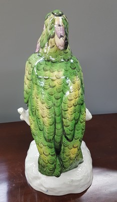 26781196g - Very large parrot, designed by M. Hartung, 20th century, porcelain, number. 3861, polychrome painted, height approx. 41 cm
