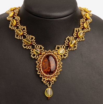 Image 26781318 - Luxury wide amber necklace