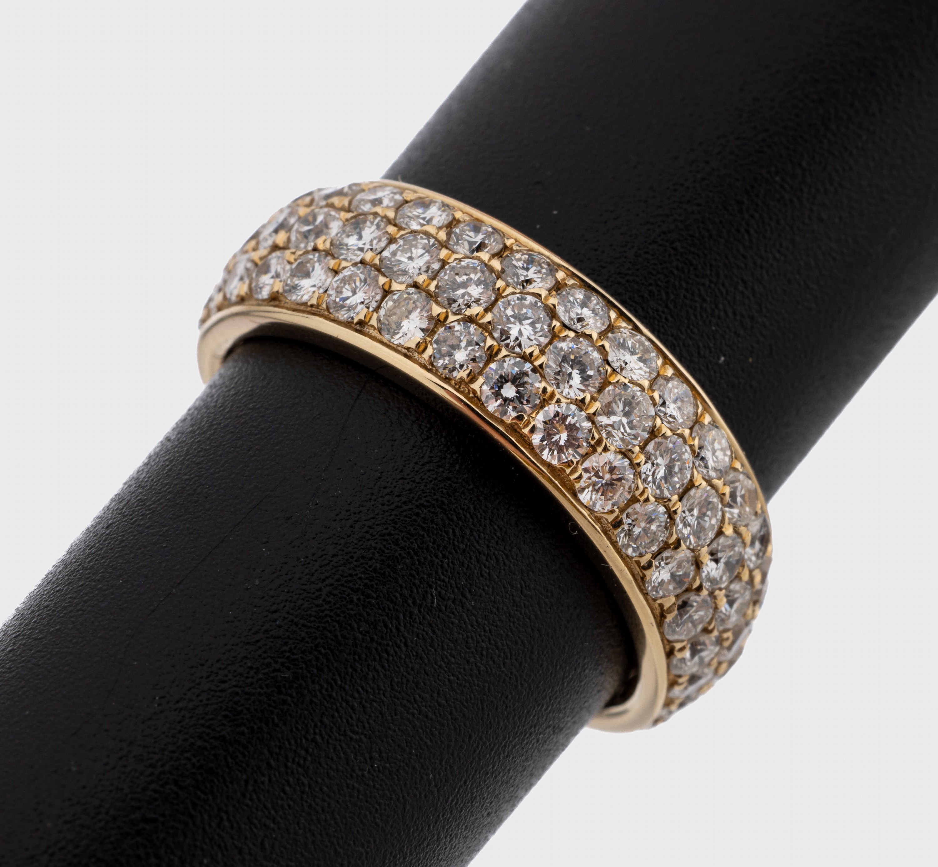 14 kt Gold Brillant-Ring, GG 585/000, Brillanten zus. ca. 1.63 ct Weiß/vs-si, RW 54,ca. 4.2 g