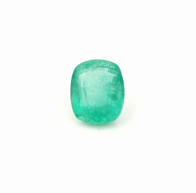 26781934b - Loose emerald in cushion-cut approx. 1.37 ct