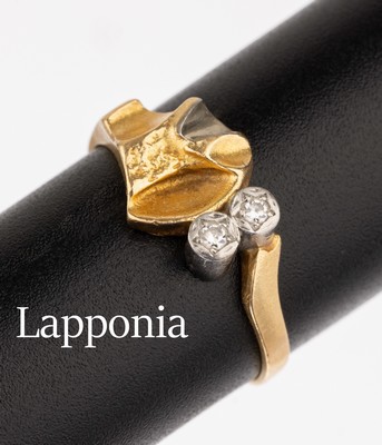 Image 26781953 - 18 kt Gold Lapponia Diamant-Ring, Finnland 1982