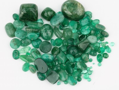 Image 26781958 - Lot loose emeralds total approx. 118.0 ct