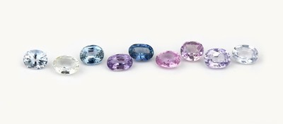 Image 26781982 - Lot loose 9 oval bevelled sapphires