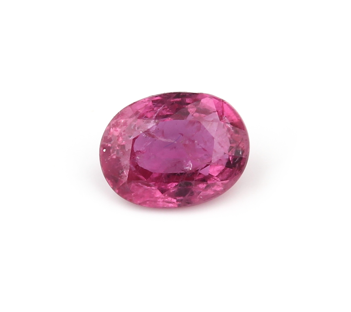 Loser Rubin ca. 1.07 ct, ovalfacett.