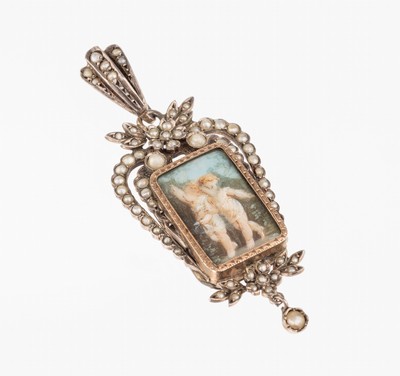 Image 26782041 - Locketpendant with Miniature-painting, approx.1880s