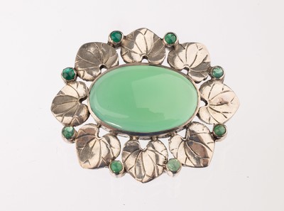Image 26782079 - Art Nouveau brooch with agates