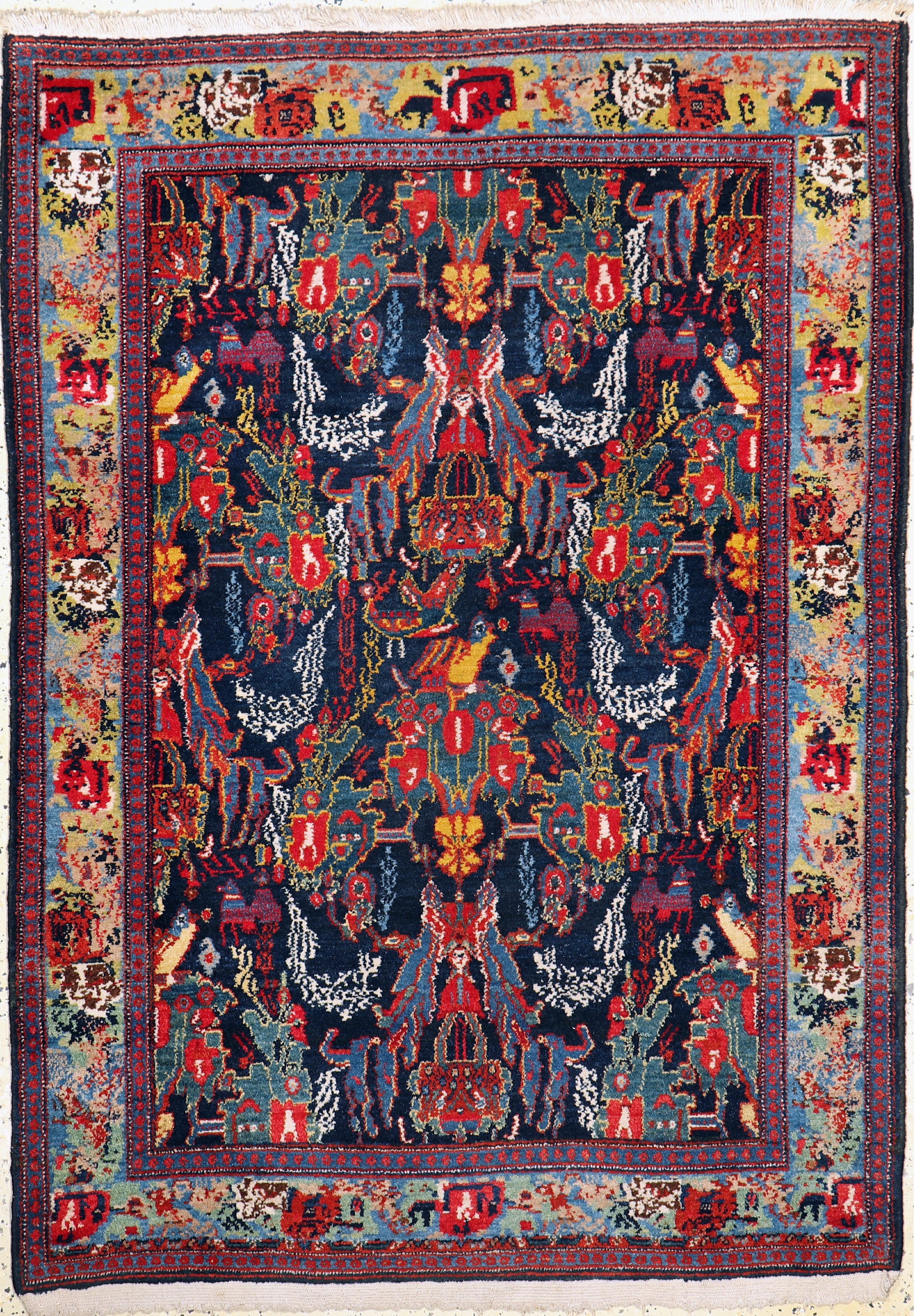 Seltener Senneh alt, Persien, Mitte 20.Jhd,Wolle auf Baumwolle, ca. 153 x 111 cm, EHZ: 1-2