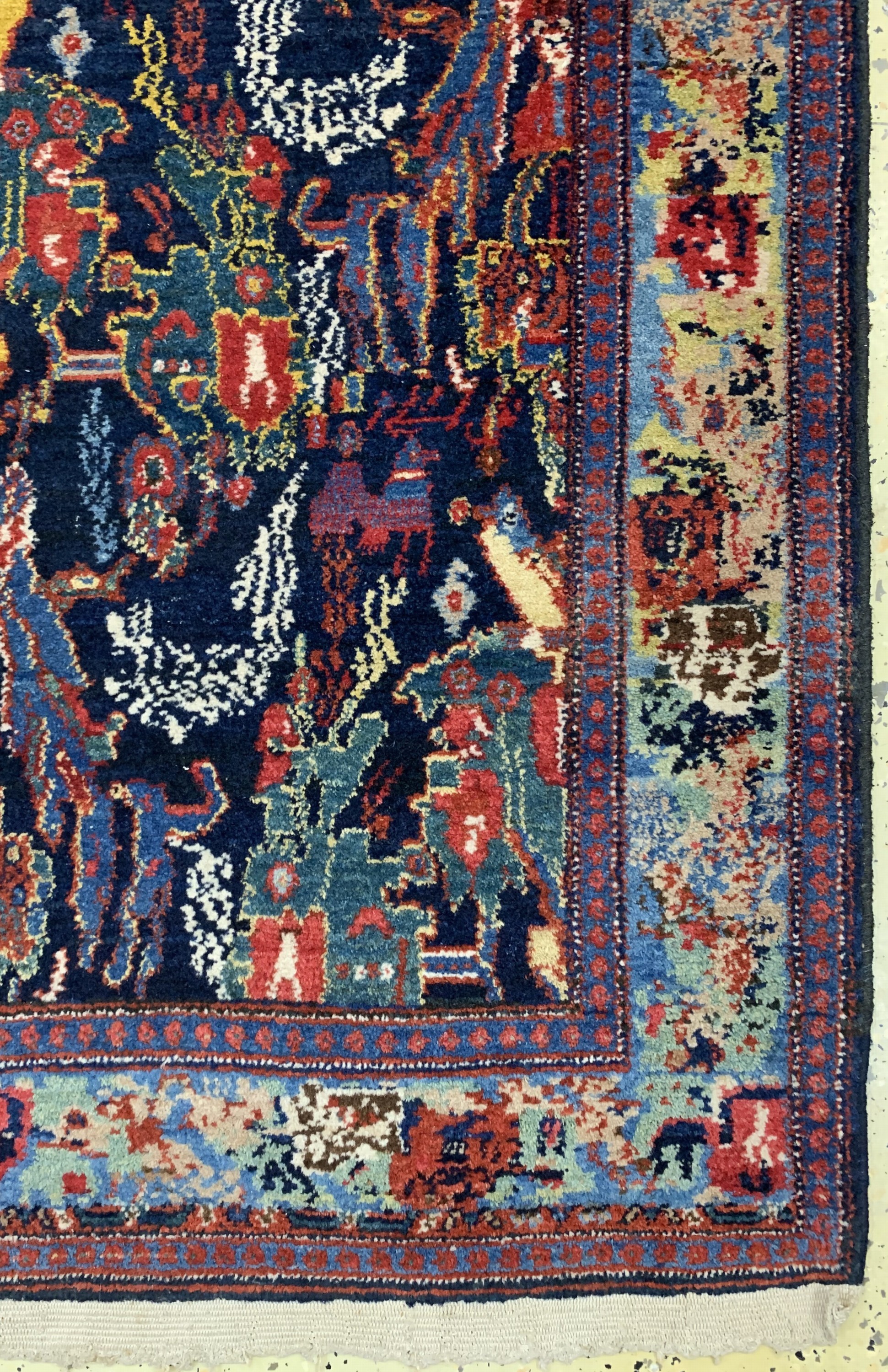 Detail a: Seltener Senneh alt, Persien, Mitte 20.Jhd,Wolle auf Baumwolle, ca. 153 x 111 cm, EHZ: 1-2
