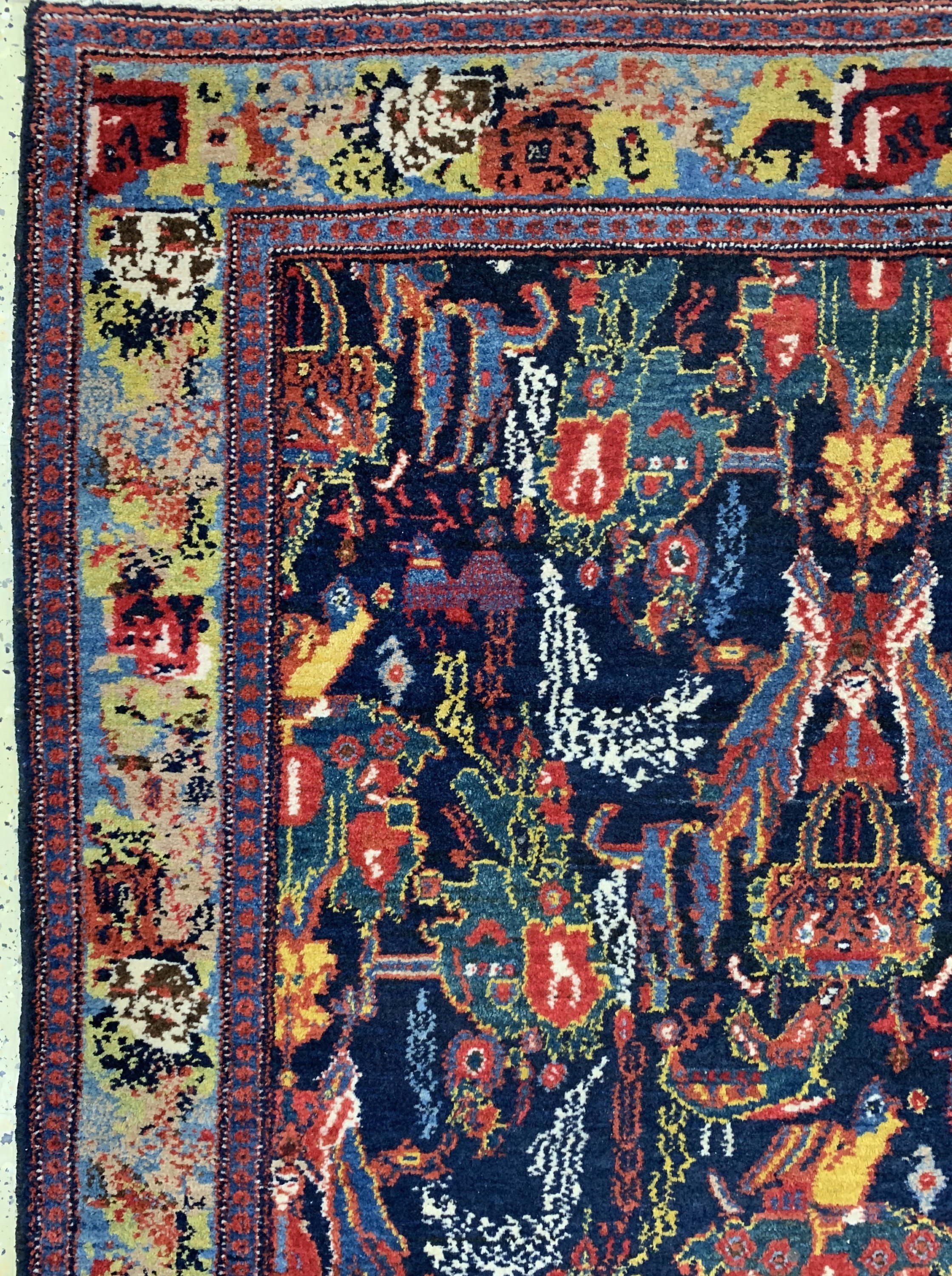 Detail c: Seltener Senneh alt, Persien, Mitte 20.Jhd,Wolle auf Baumwolle, ca. 153 x 111 cm, EHZ: 1-2