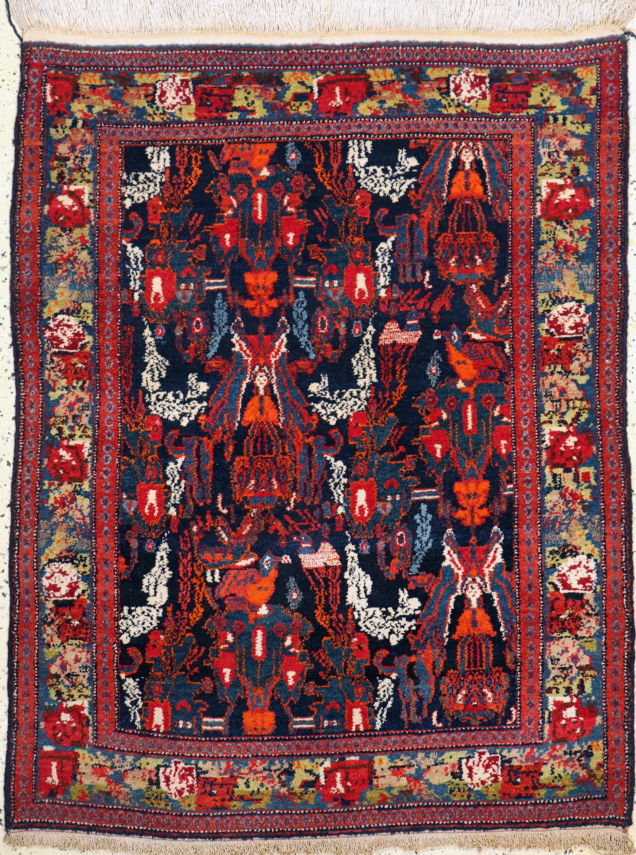 Seltener Senneh alt, Persien, Mitte 20.Jhd,Wolle auf Baumwolle, ca. 140 x 110 cm, EHZ: 1-2