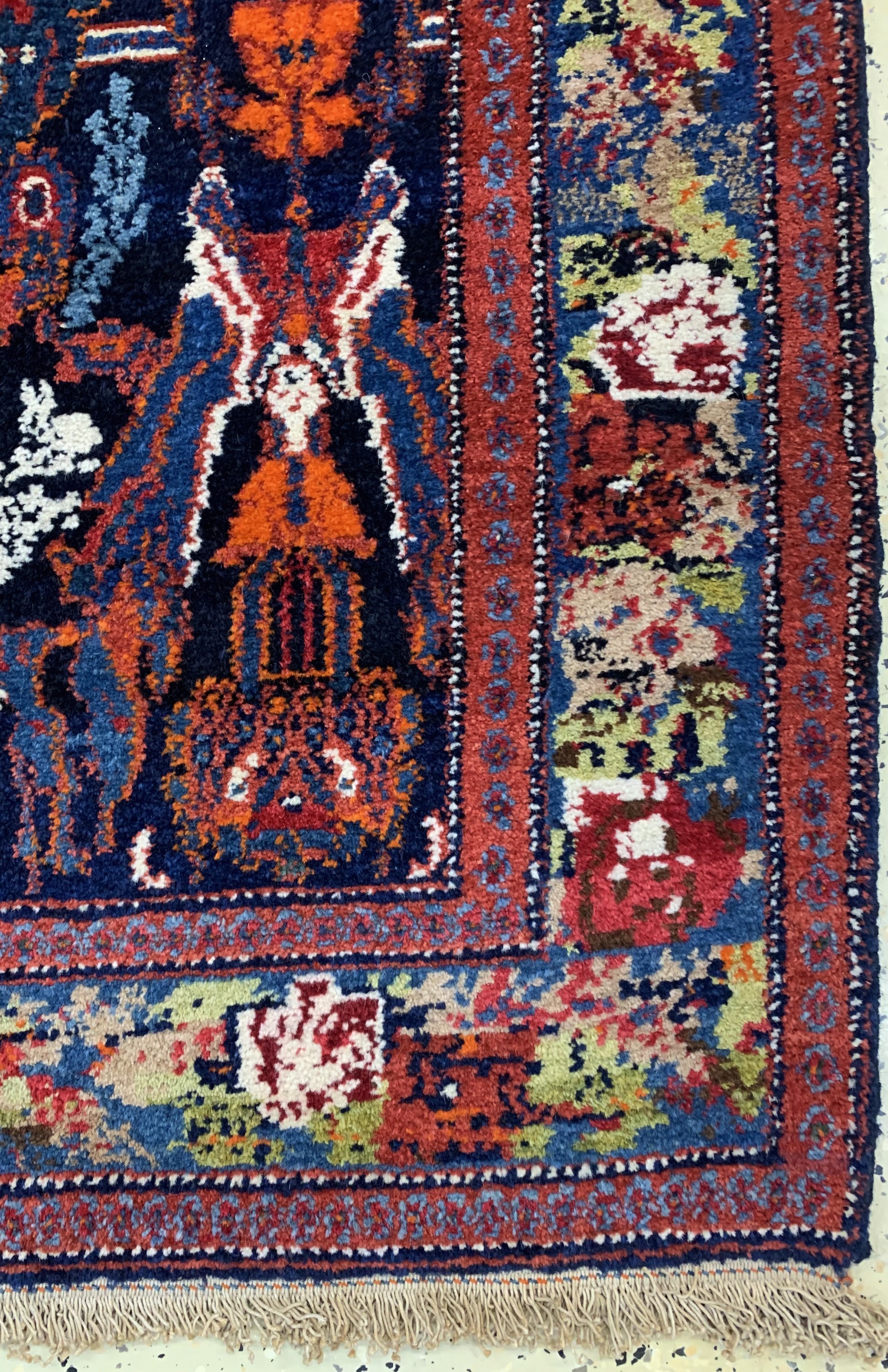 Detail a: Seltener Senneh alt, Persien, Mitte 20.Jhd,Wolle auf Baumwolle, ca. 140 x 110 cm, EHZ: 1-2