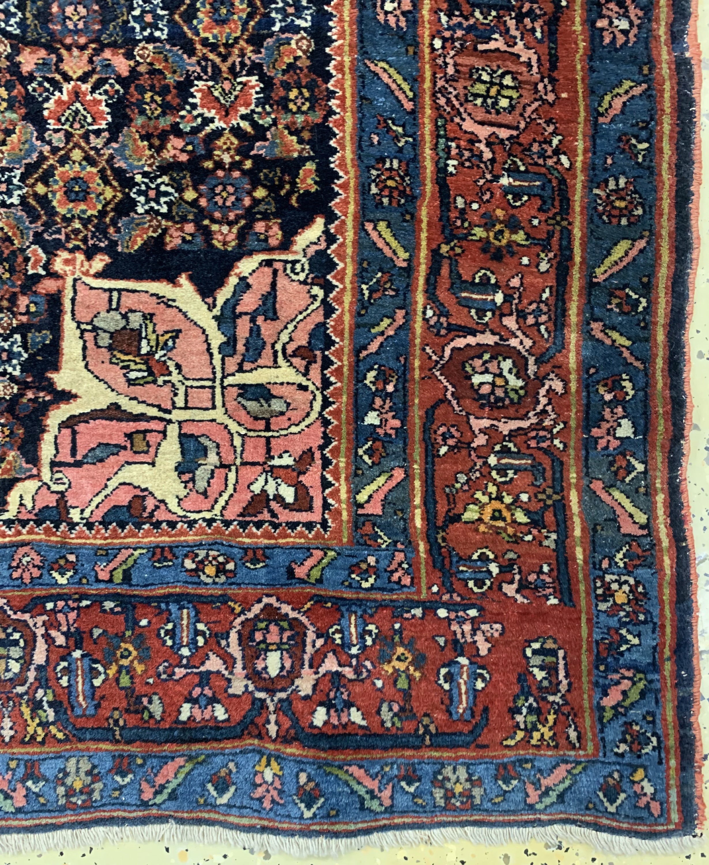 Detail a: Antiker Bidjar, Persien, um 1900, Wolle aufBaumwolle, ca. 155 x 117 cm, EHZ: 2-3