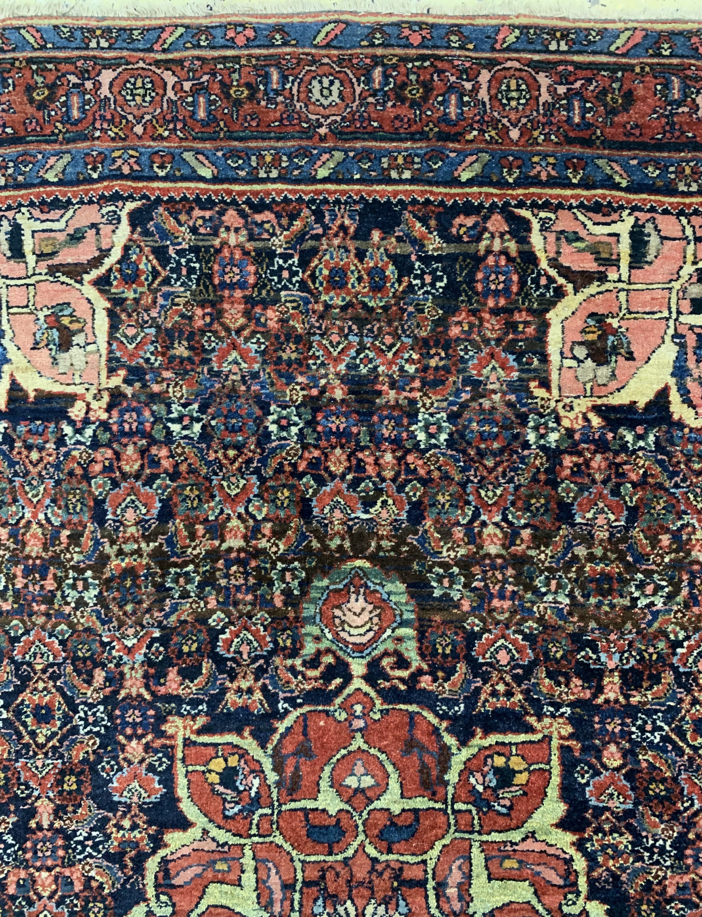 Detail c: Antiker Bidjar, Persien, um 1900, Wolle aufBaumwolle, ca. 155 x 117 cm, EHZ: 2-3