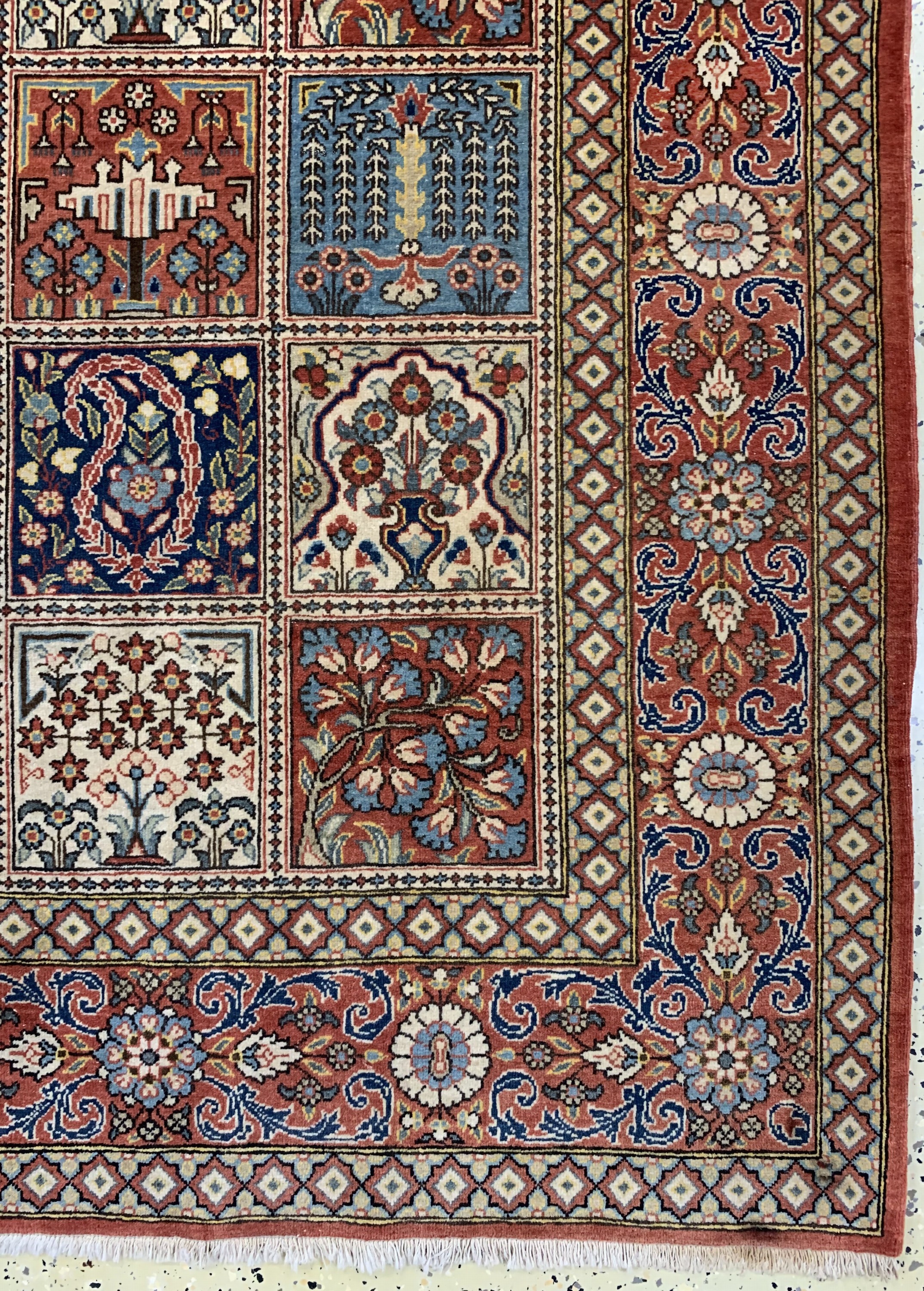 Detail a: Ghom Kork, Persien, Mitte 20.Jhd, Korkwolleauf Baumwolle, ca. 323 x 237 cm, EHZ: 2