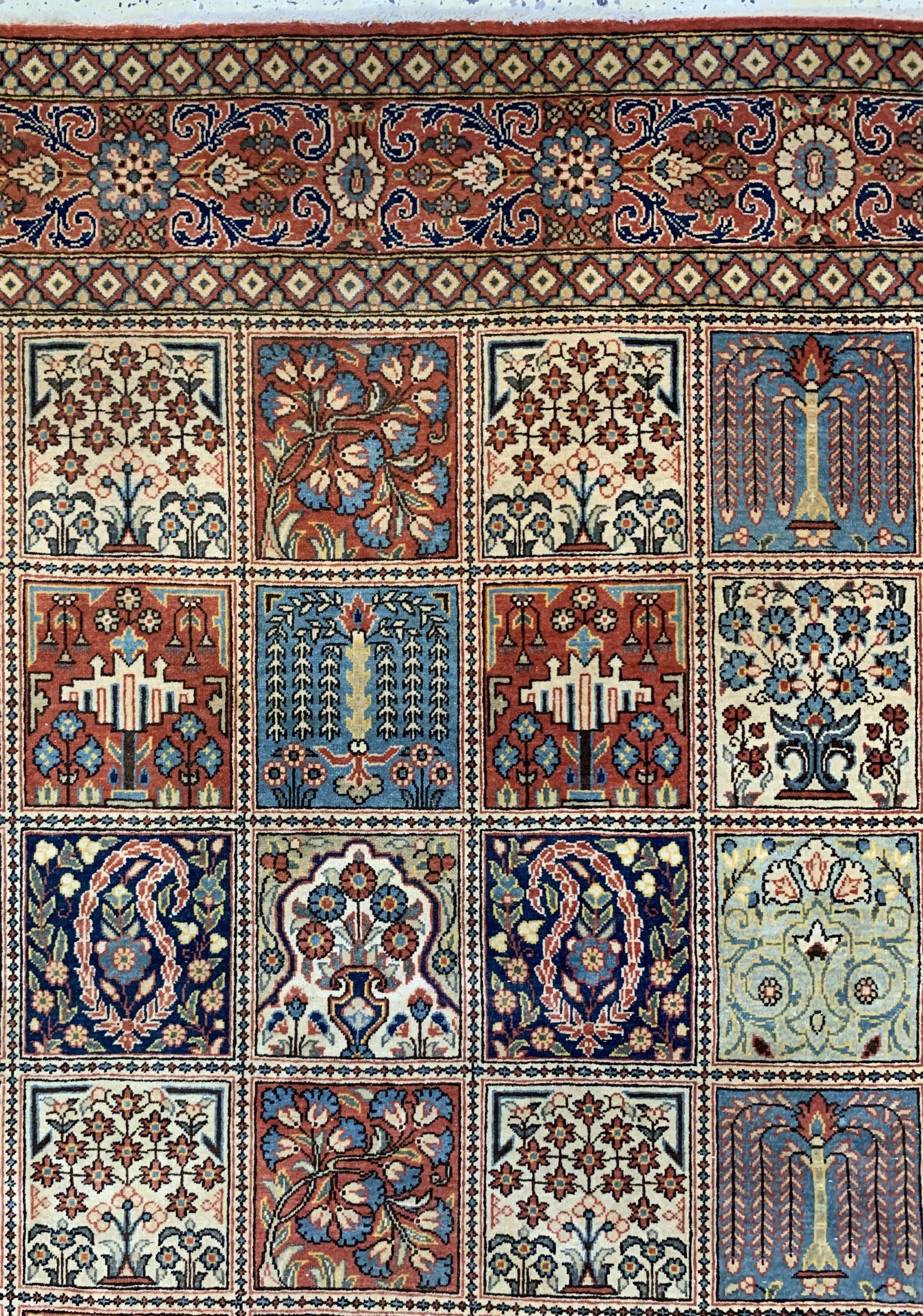 Detail c: Ghom Kork, Persien, Mitte 20.Jhd, Korkwolleauf Baumwolle, ca. 323 x 237 cm, EHZ: 2