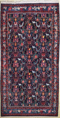 Image 26782111 - Rare Senneh old, Persia, mid-20th century, wool on cotton, approx. 322 x 162 cm, condition: 1-2. Rugs, Carpets & Flatweaves