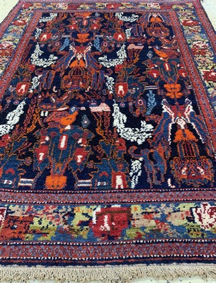 26782113c - Rare Senneh old, Persia, mid-20th century, wool on cotton, approx. 140 x 110 cm, condition: 1-2. Rugs, Carpets & Flatweaves