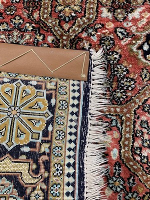 26782142e - Qum silk, Persia, mid-20th century, pure natural silk, approx. 160 x 112 cm, condition:2. Rugs, Carpets & Flatweaves