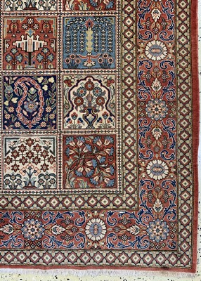 26782148a - Qum cork, Persia, mid-20th century, corkwool on cotton, approx. 323 x 237 cm, condition: 2.Rugs, Carpets & Flatweaves
