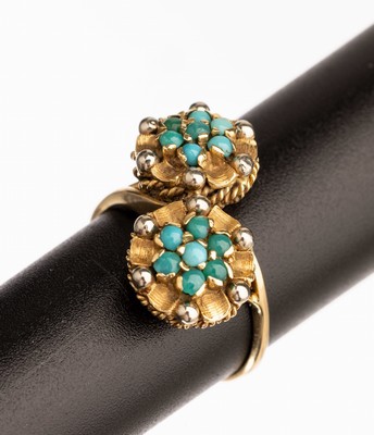 Image 26782482 - 18 kt gold turquoise ring