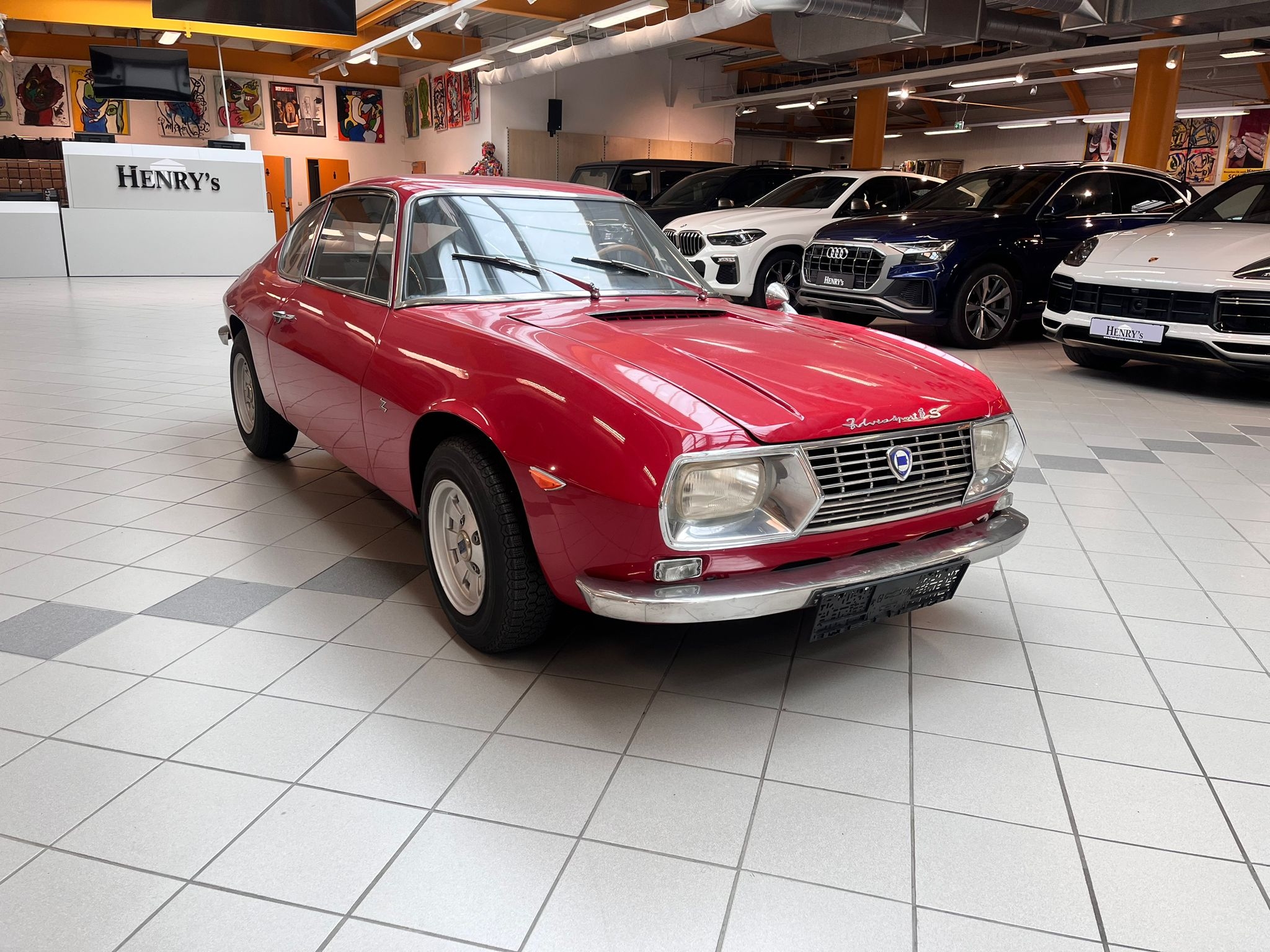 Lancia Fulvia Sport 1.3 S ZAGATO -COUPE EZ 1971, Laufleistung abgelesen 13.592 km, Schaltgetriebe, 4-Zyl, rot. Italienische Fahrzeugdokumente ...