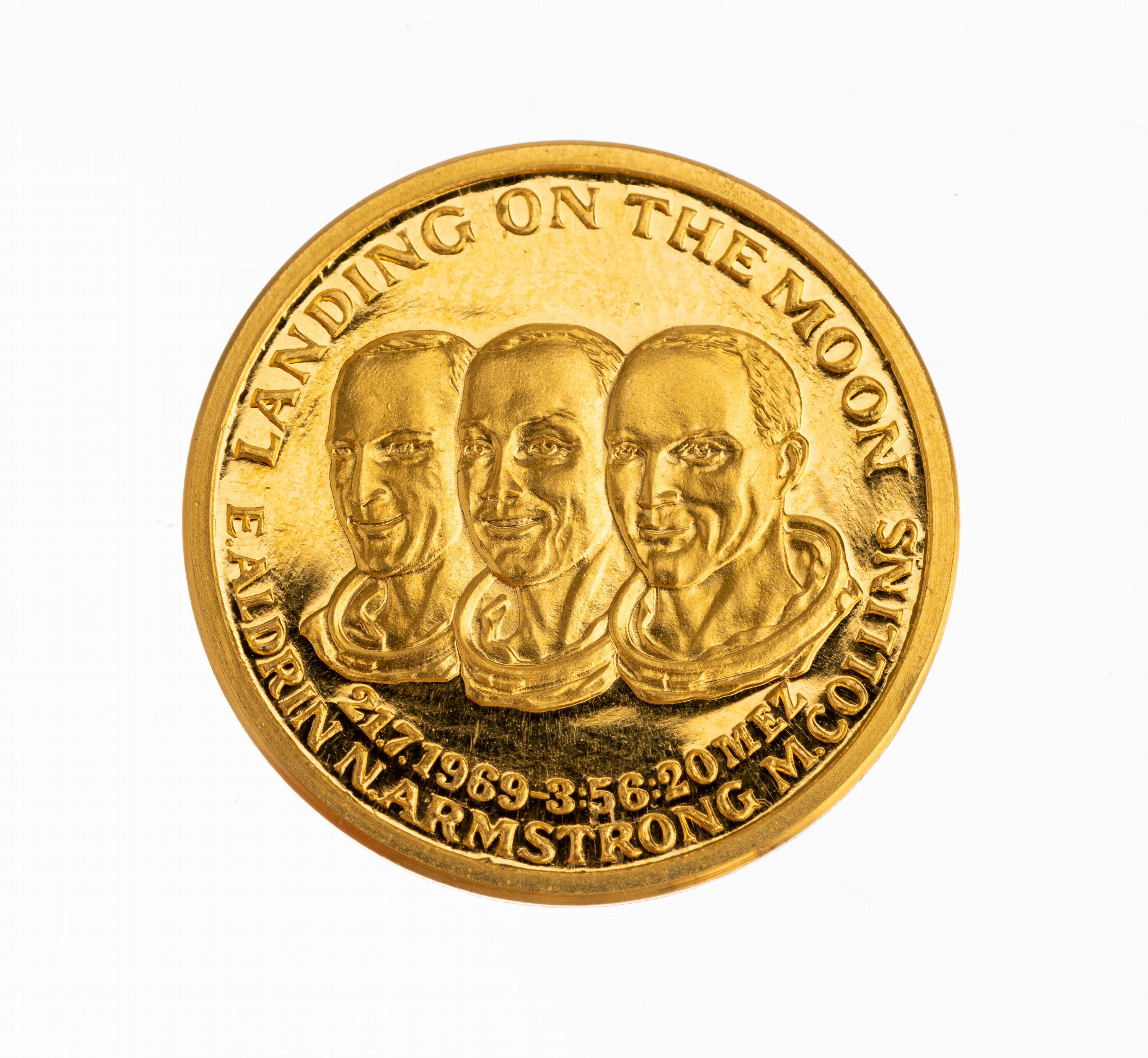 Goldmedaille, Landing on the Moon, 999.9, total ca. 3.2 g, D. ca. 20 mm