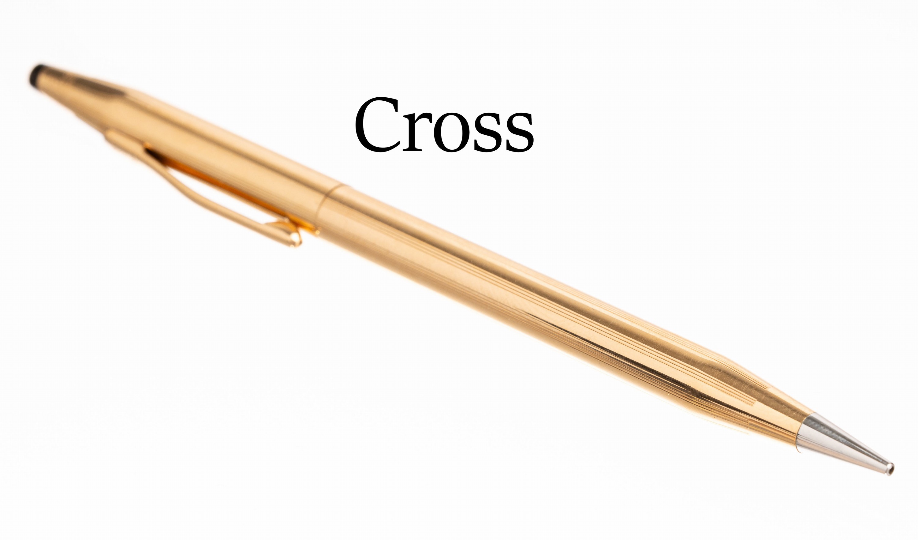 CROSS Drehbleistift, GG 585/000 Walzgold, 1/20, altersbed. Erhaltung, im Orig.-Etui
