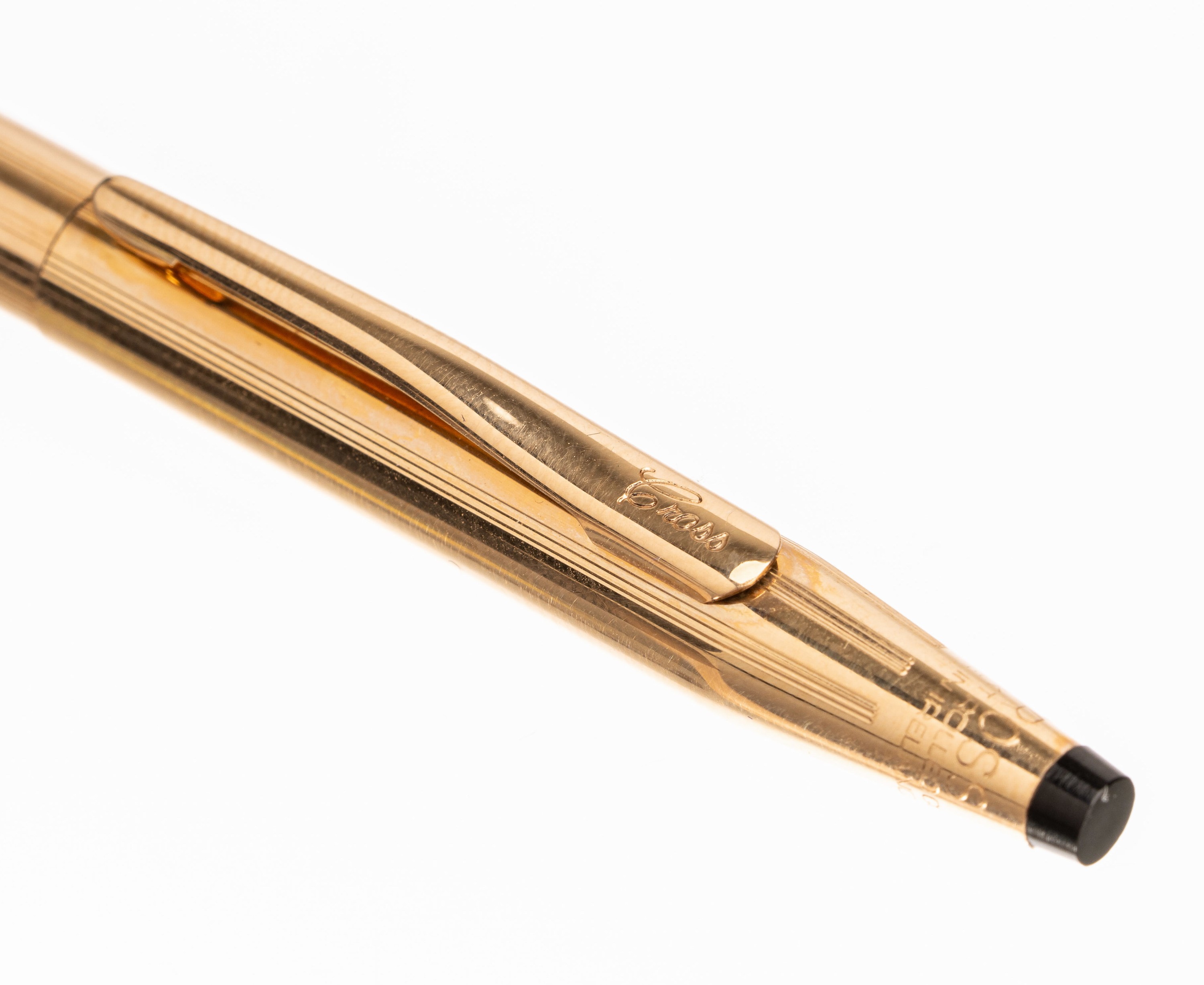 Detail a: CROSS Drehbleistift, GG 585/000 Walzgold, 1/20, altersbed. Erhaltung, im Orig.-Etui