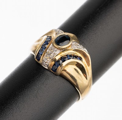 Image 26783090 - 14 kt Gold Brillant Saphir Ring