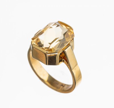 Image 26783367 - 14 kt gold citrine ring
