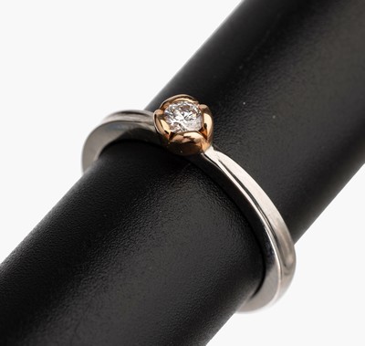 Image 26783380 - 14 kt gold brilliant solitaire ring