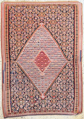 Image 26783402 - Antique Senneh Kilim, Persia, around 1900, wool on cotton, approx. 150 x 110 cm, condition: 2. Rugs, Carpets & Flatweaves