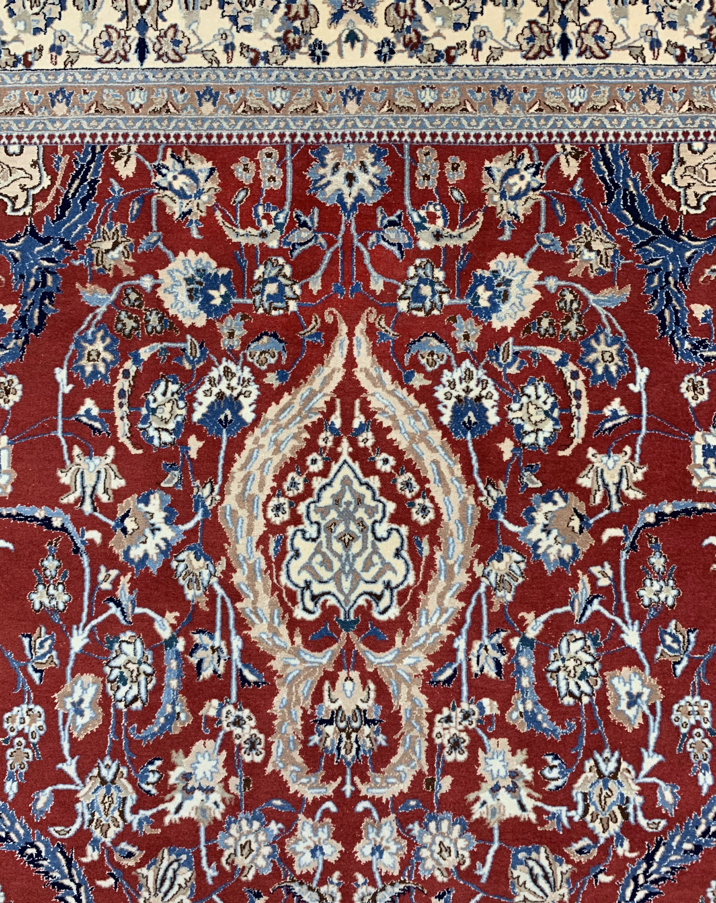 Detail b: Nain fein(9 La), Persien, Ende 20.Jhd, Korkwolle mit Seide, ca. 270 x 162 cm, EHZ: 1-2