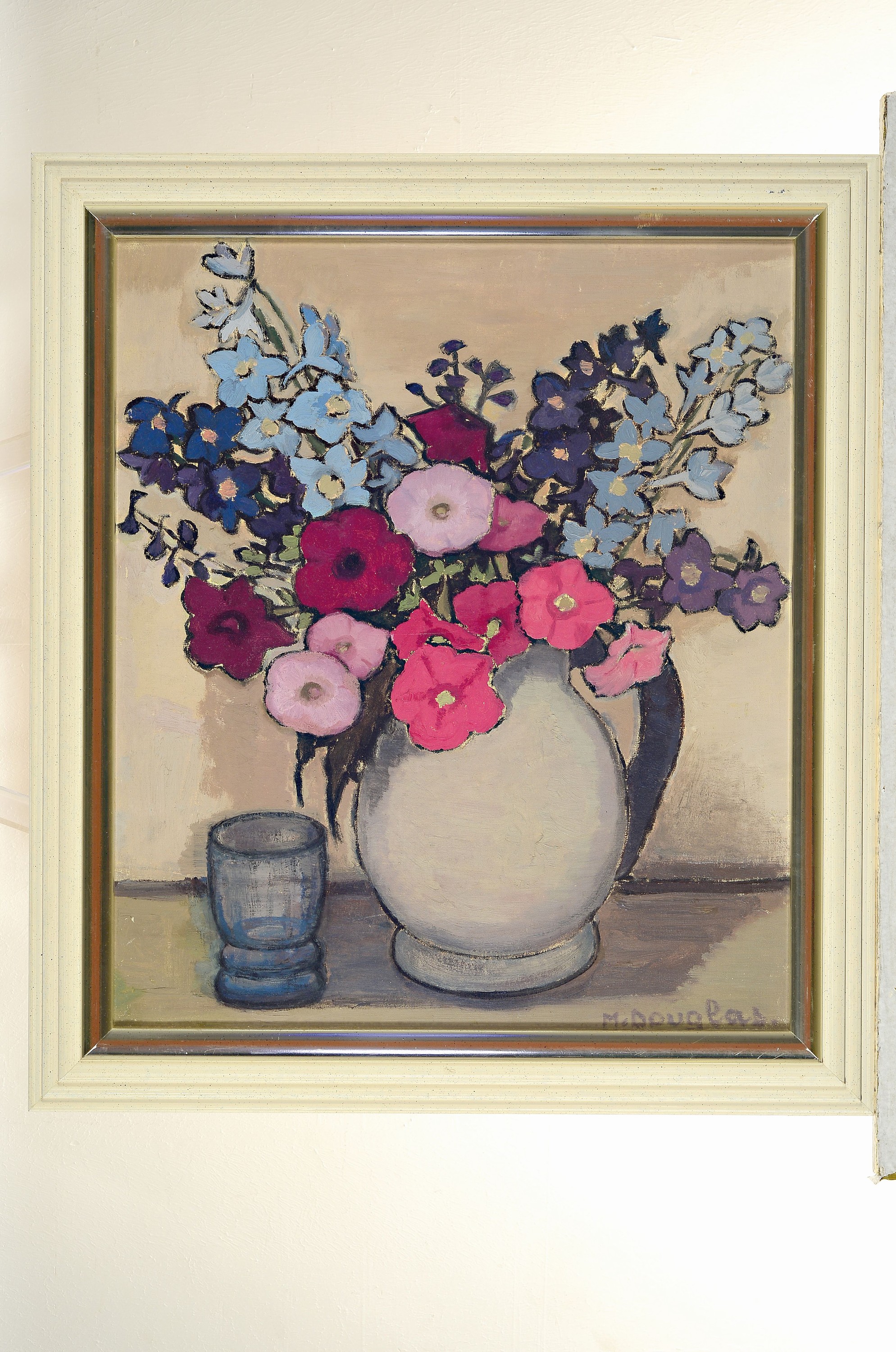 Detail k: Margrit Douglas, 1889 Balgallen/Kurland - 1966 Hannover, freischaffend als Malerin tätig, als entartet diffamiert, hier Blumenstillleben, ...