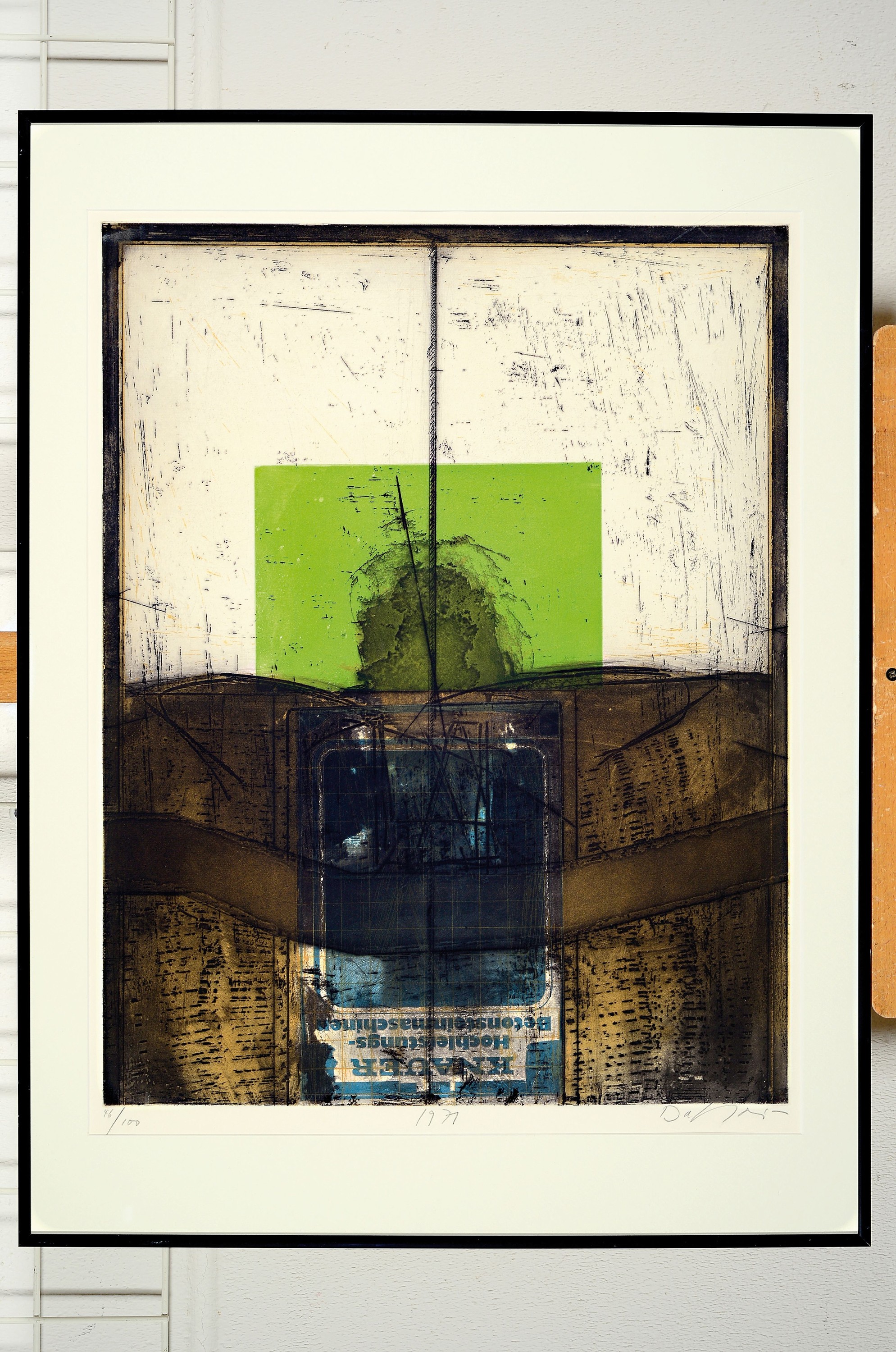 Detail k: Karl Fred Dahmen,1917-1981, Radierung, 1971, num. 46/100, handsigniert, ohne Titel, ca. 63 x 49 cm, unter Glas, Rahmen