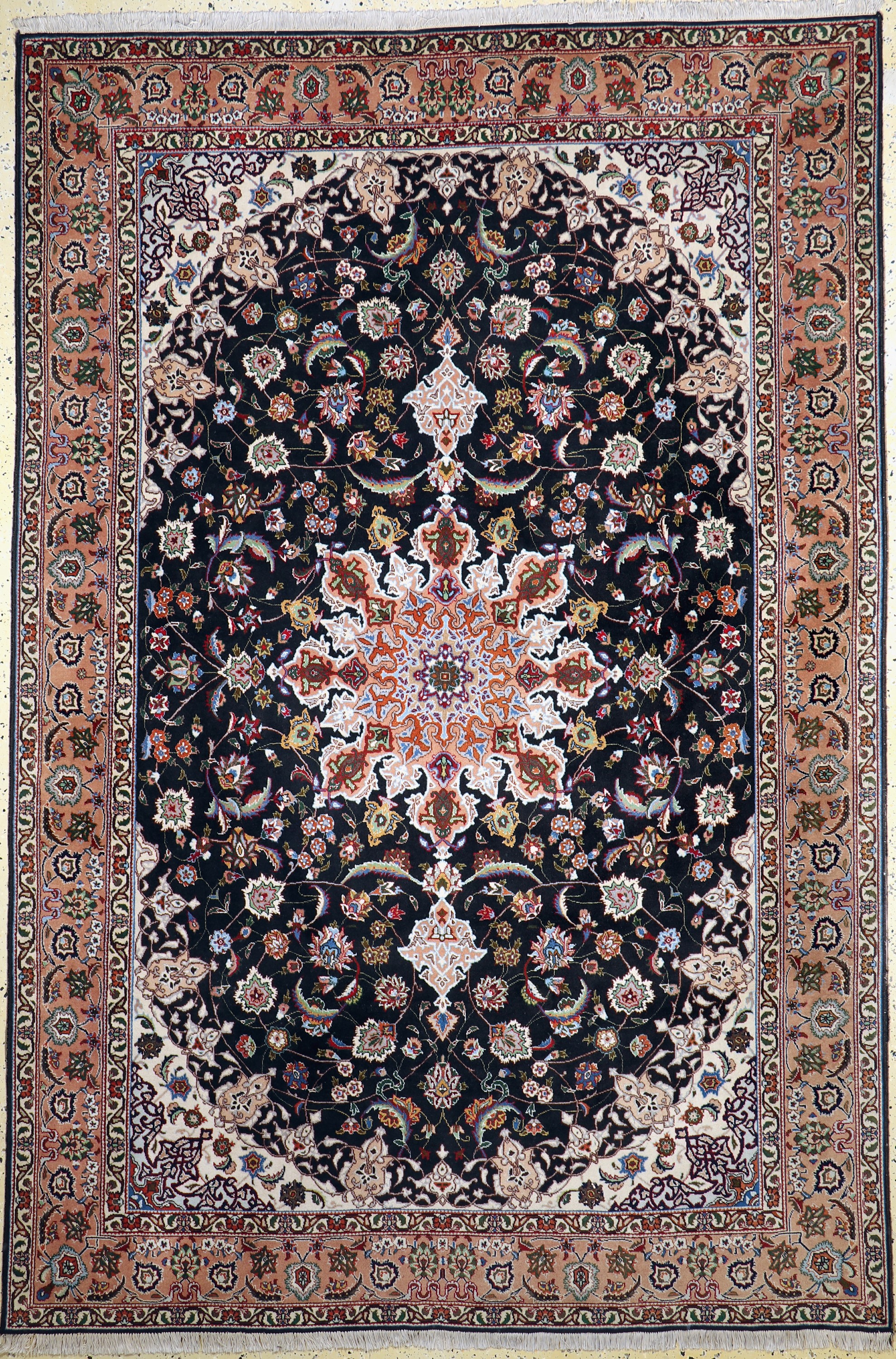 Täbriz(40 Raj), Persien, Ende 20.Jhd, Wollemit Seide, ca. 295 x 200 cm, EHZ: 2
