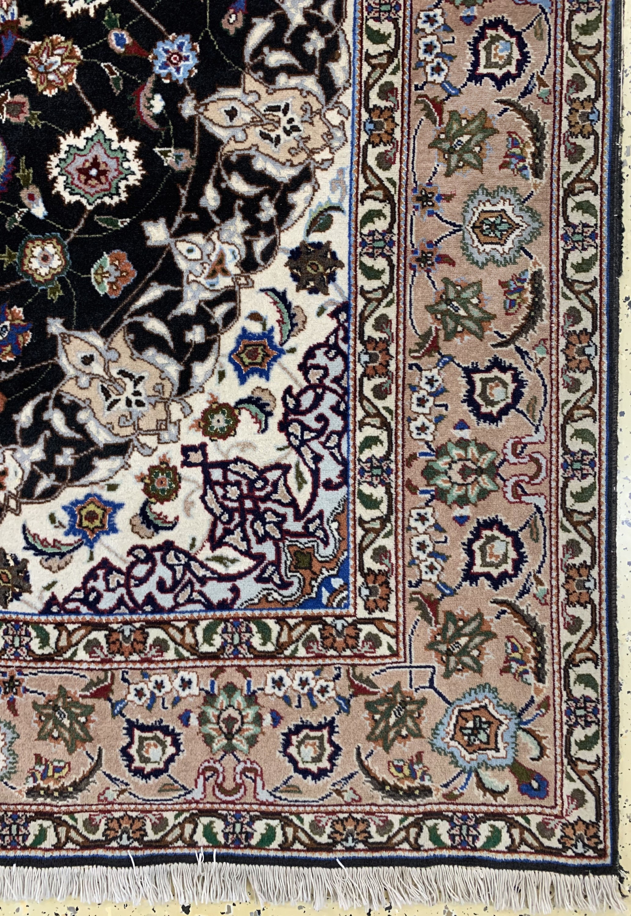 Detail a: Täbriz(40 Raj), Persien, Ende 20.Jhd, Wollemit Seide, ca. 295 x 200 cm, EHZ: 2